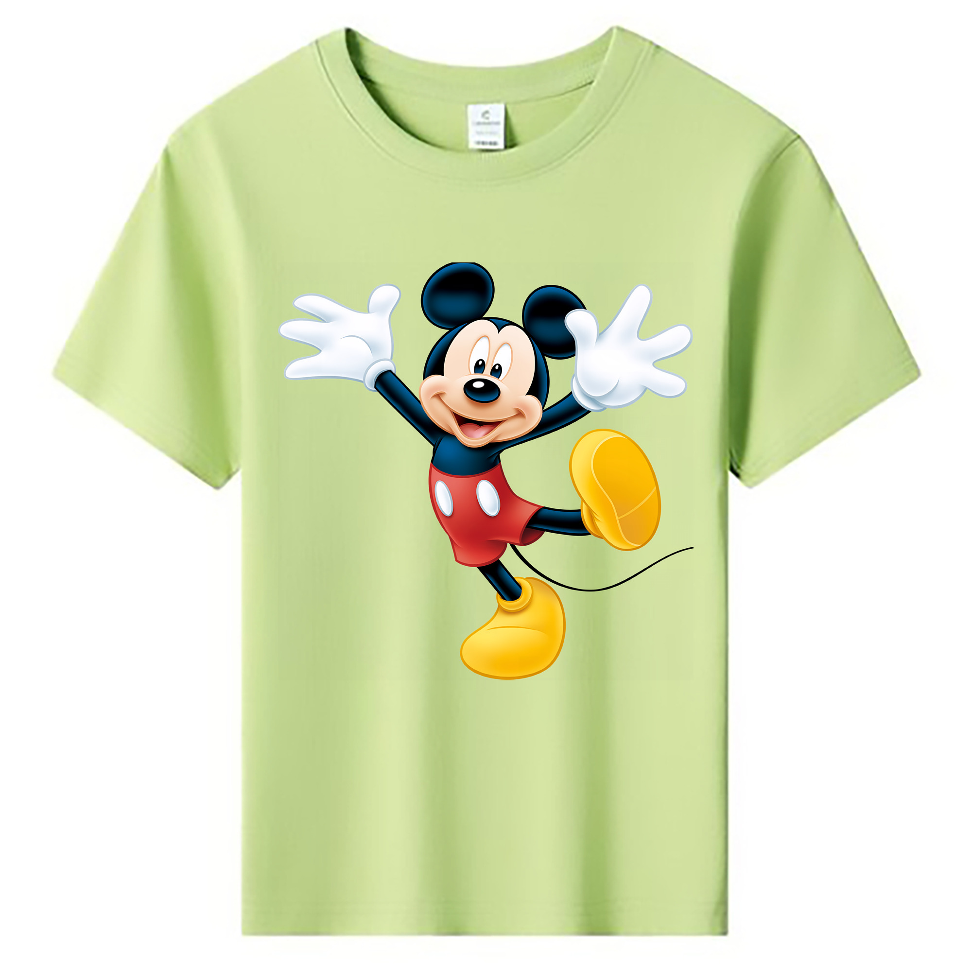 （画像用） ミッキーマウス Mickey Mouse 綿100％キッズTシャツ（フロントプリント）